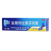 ,盐酸特比萘芬乳膏,10克:1%,用于治疗手癣、足癣、体癣、股癣、花斑癣及皮肤念珠菌病等